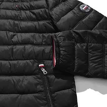 Tommy Hilfiger 150AN796 Packable Jacket Men's Padded Jacket, Outerwear, Nylon, Blouson, Tricolor Color