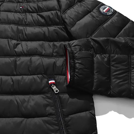 Tommy Hilfiger 150AN796 Packable Jacket Men's Padded Jacket, Outerwear, Nylon, Blouson, Tricolor Color