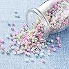 Cheriswelry 4500pcs 6/0 Ceylon Glass Seed Beads 4mm Mixed Pastel Color Tiny Round Loose Pony Beads in Bulk for DIY Bracelet Necklace Jewelry Making Crafts Supplies Hole: 1.5mm #3