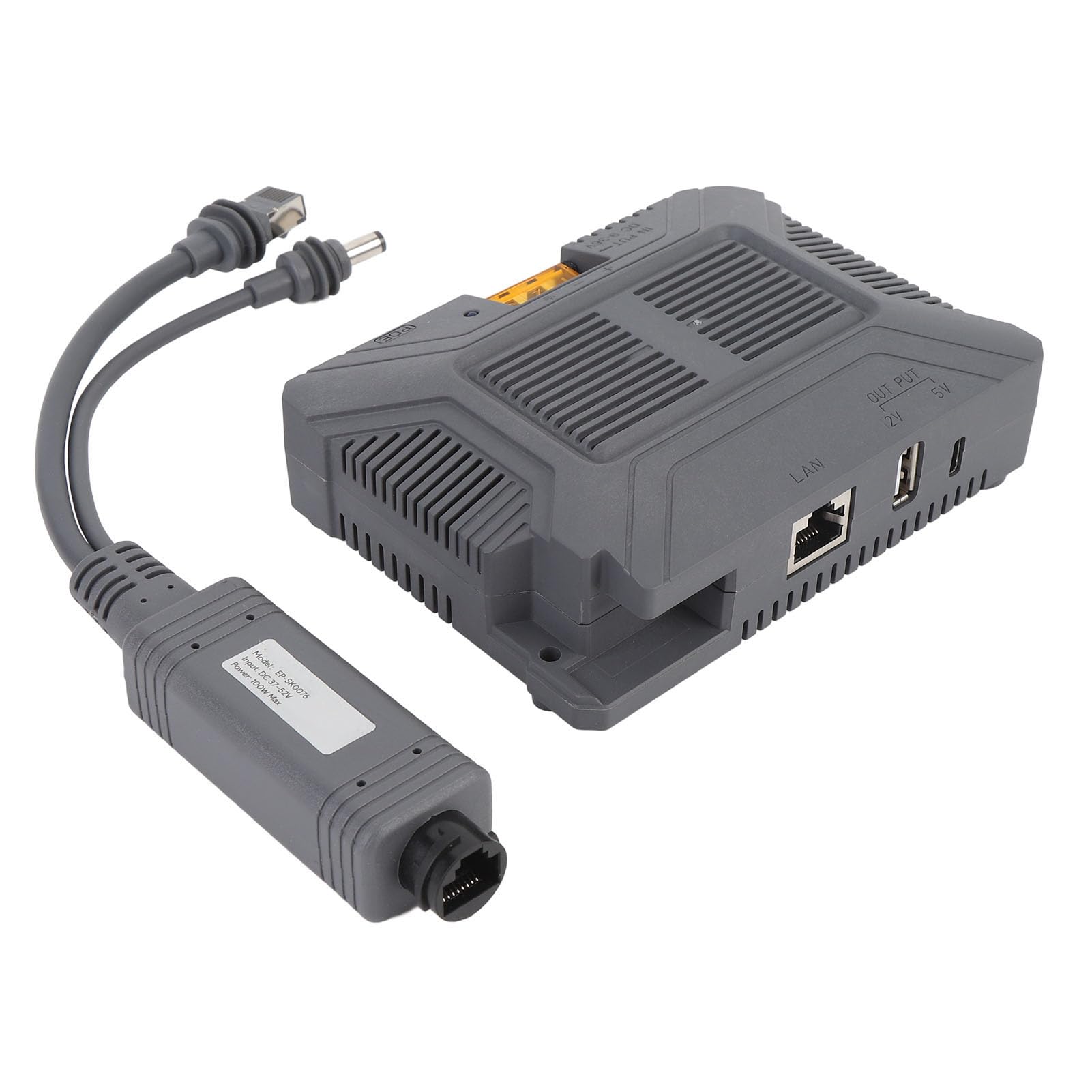 FTVOGUE Iniettore PoE Gigabit 5 in 1 150 W con Protezione ESD per Mini Satellite Internet, Adattatore Power Over Ethernet Ad Alte Prestazioni per Connessione Stabile e Trasmissione Veloce dei Dati