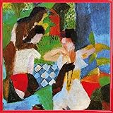 1art1 August Macke Poster Kunstdruck Bild und Kunststoff-Rahmen - Türkischer Schmuckhändler, 1914 (40 x 40cm)