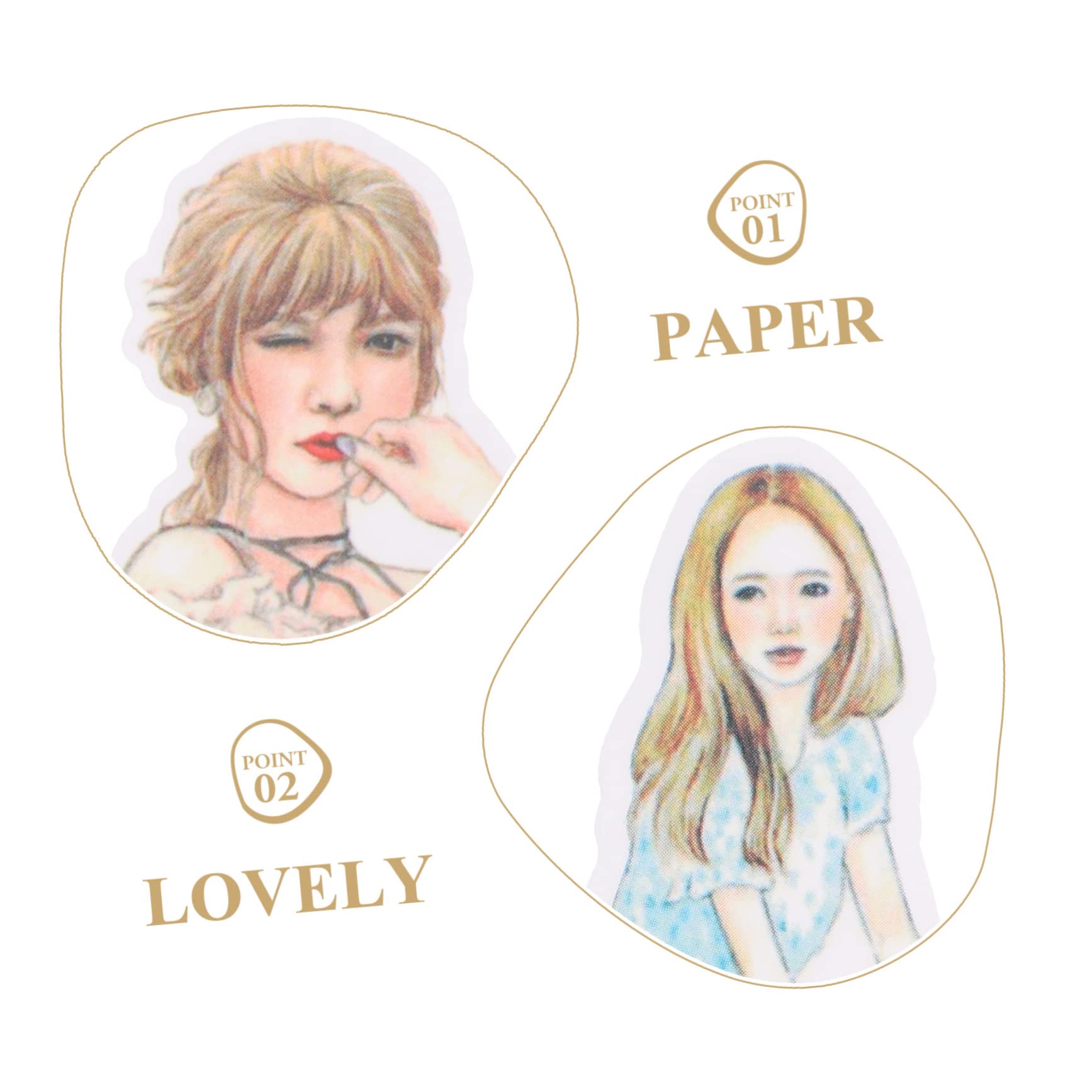 1080piezas Stickers De Scrapbooking De Personajes Pegatinas Decorativas Para Diario Material De Manualidades y Journaling Accesorios Aesthetic Para Álbumes y Calendarios