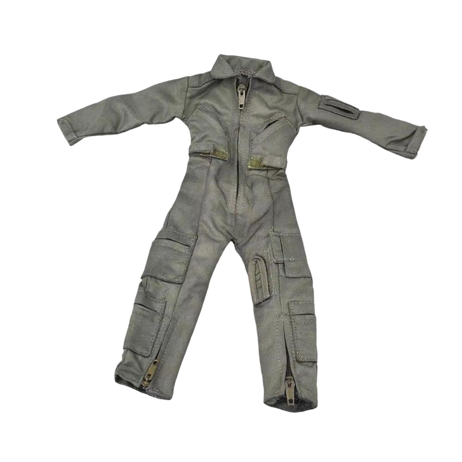 Ropa en miniatura 1/6: uniforme de tela para figuras de acción y monos de colección