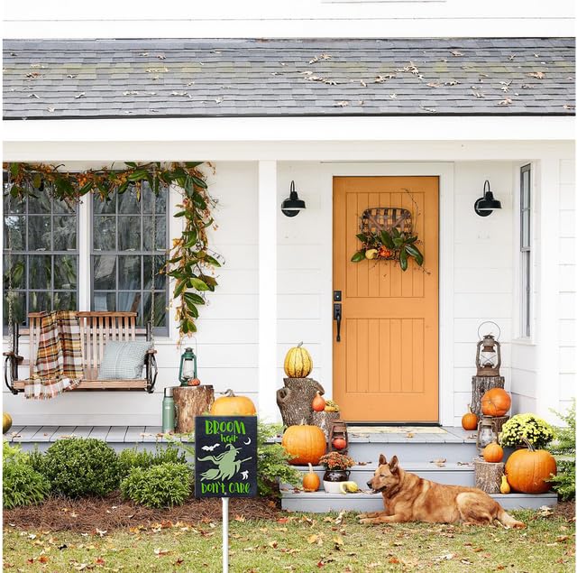 Palo Da Giardino In Alluminio Per Autunno: 54,9 Cm, Decorazione Con Scritta 'Welcome To Our Pumpkin Patch', Per Esterno, Portico, Patio E Prato - 2