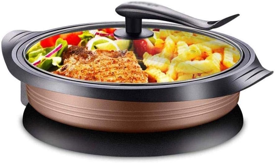 Frying Pan, Electric Cooker Hot Pot Barbecue Baking 1800W，Non-Stick