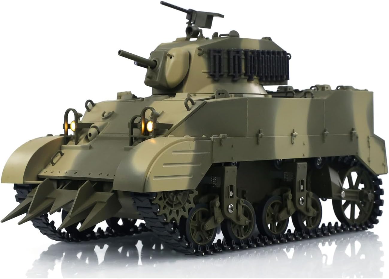 TOUCAN RC HOBBY USA M5A1 Stuart VI 1/16 RC Tank Remote Control RTR Light Tank Smoking 2 Battery for 14 yr