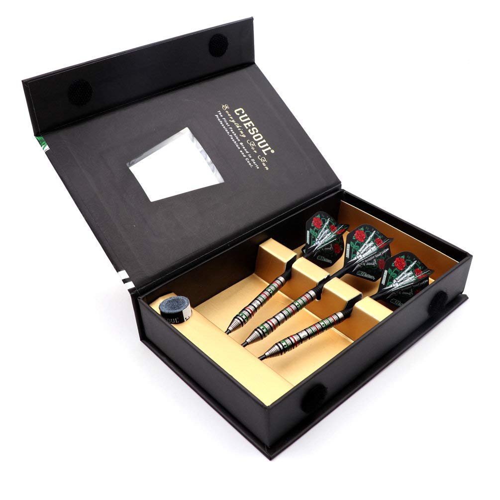 Ensemble Fléchettes Acier CUESOUL Jazz 90% Tungstène 21/23/25g Avec Vols Intégrés