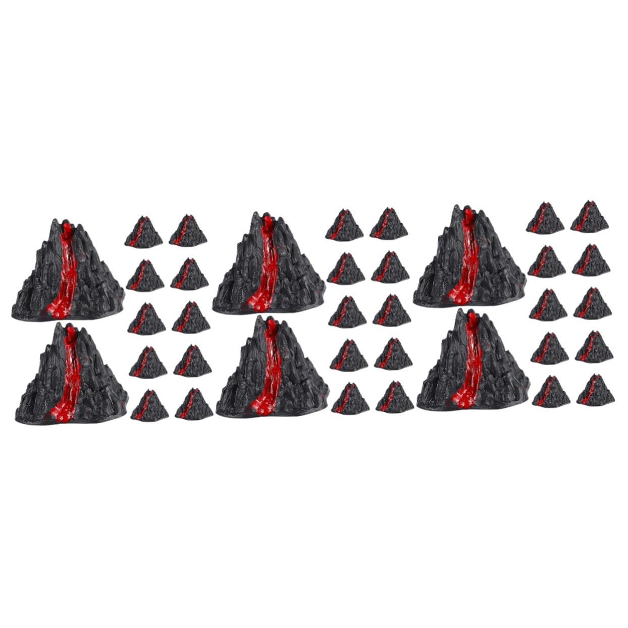 KESYOO 3sets Lava Statue Volcano Erupting Model Volcano for Fake Volcano Volcano Decorations Ornament Volcano Models Volcano Decoration Volcano for Plastic 12pcs*3