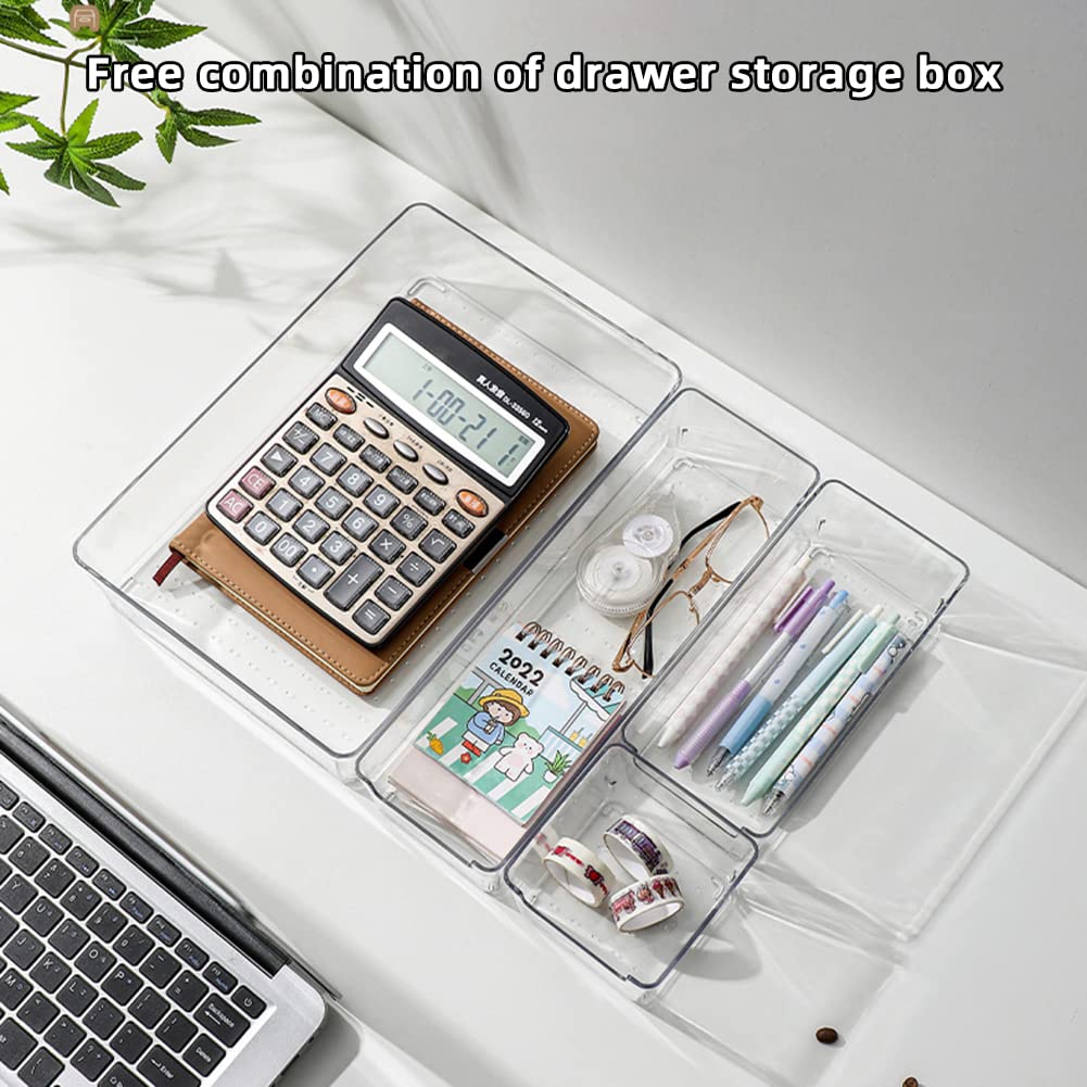 Acryl Tablett 20x10x2,5 Cm – Durchsichtiger Organizer Mit Wellenförmigem Rand, Für Schreibtisch, Bad, Küche