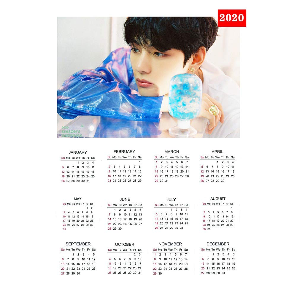 AMA-StarUK36 KPOP BTS Bangtan Boys Poster Calendar 2020 Map of The Soul 7 Official Photo Wall Home Decoration for A.R.M.Y ...