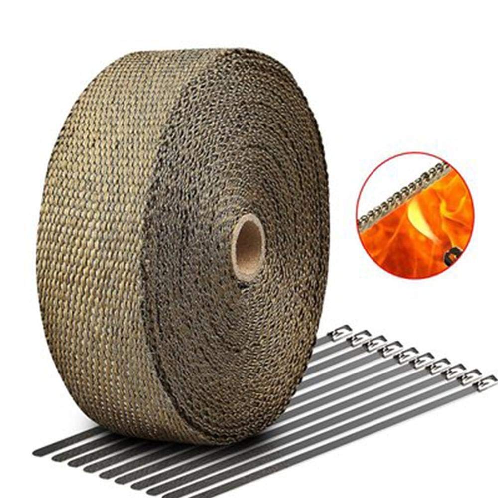 Bende Termiche Moto 5/10/15/20/20/20/20 metri di scarico del motociclo del nastro termico del nastro di calore del nastro di calore del collettore di isolamento resistente ai legami in acciaio Nastro