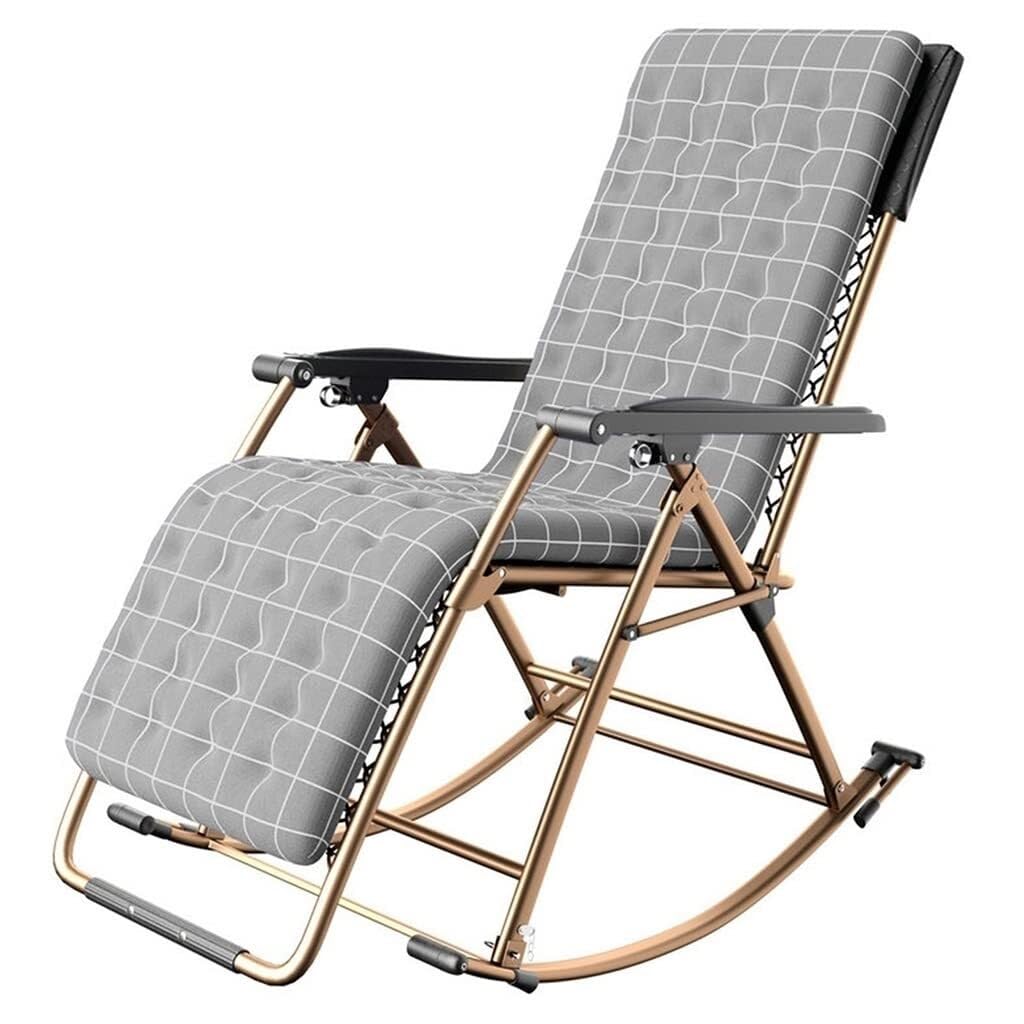 Fauteuil à bascule pliable réglable gris : retrouvez le sommeil et la sérénité en plein air