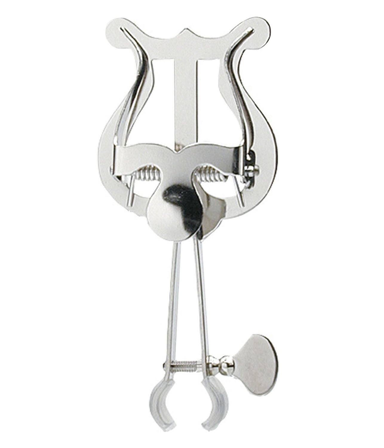 Riedl Marschgabel für Trompete, kleine Lyra, 1 Drücker, Nickel, Silber, B♭, Stummschaltung (Mute), Mundstück