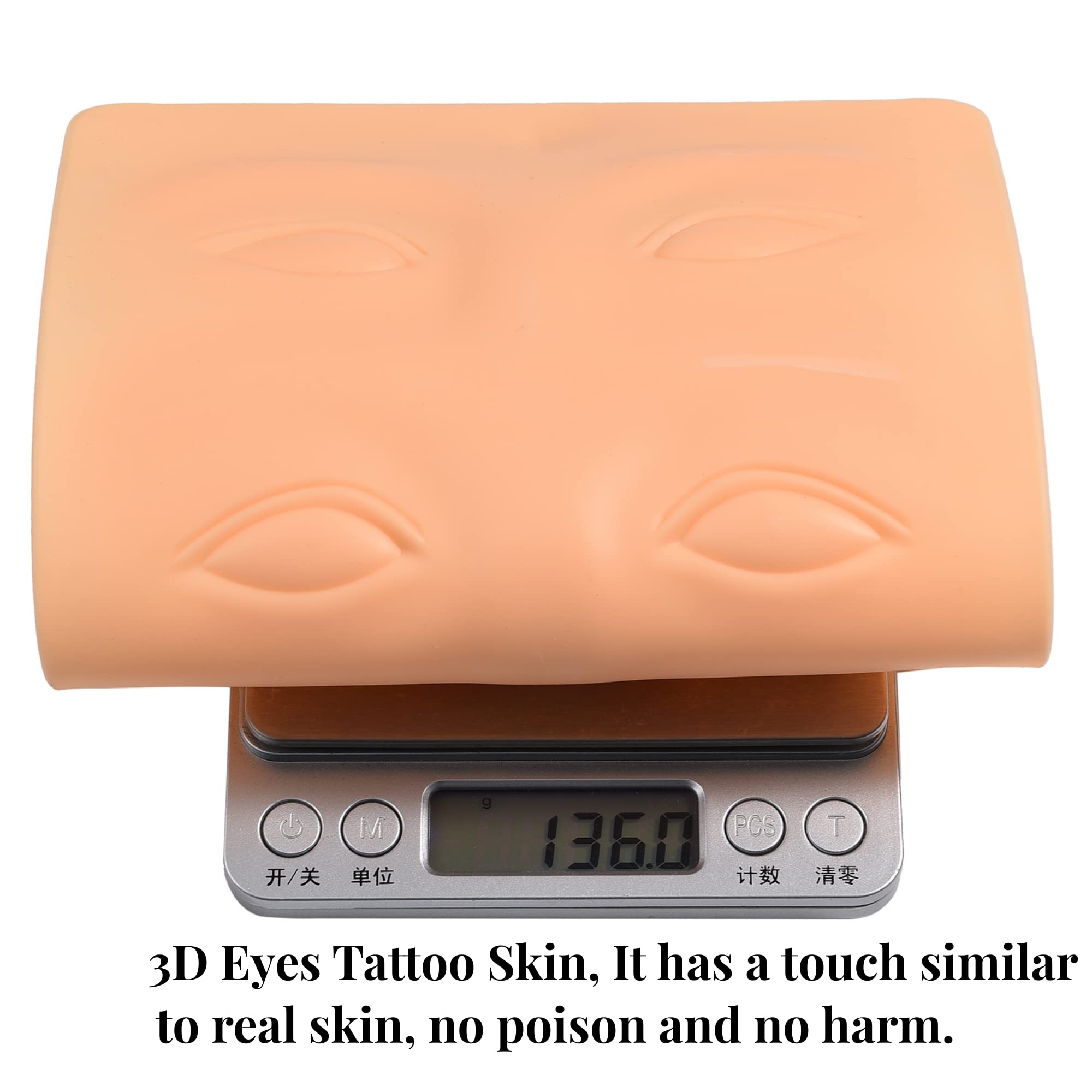 6 piezas 3D de práctica de tatuaje para cejas, maquillaje permanente para cejas, entrenamiento de labios para principiantes y hojas de piel falsa para profesionales 4