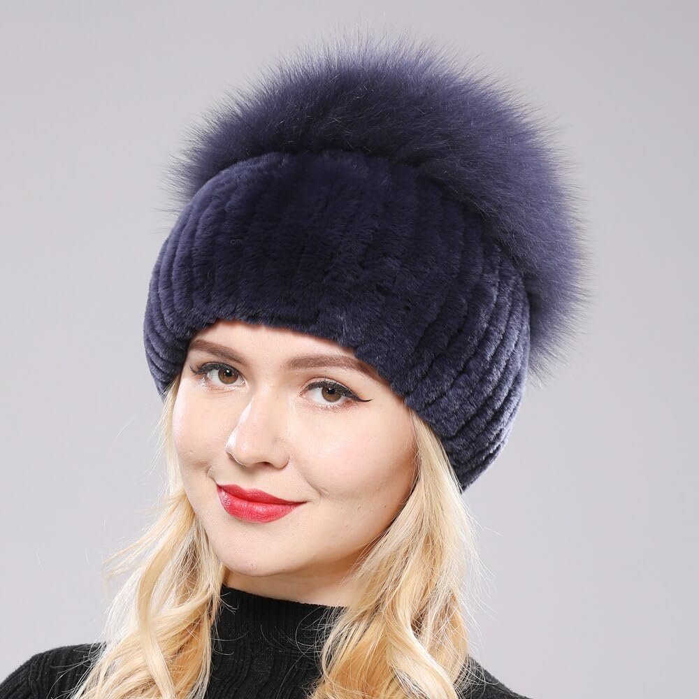 Damska zimowa czapka dzianinowa Top Natural Cap Beanies (wino czerwone, jeden rozmiar)