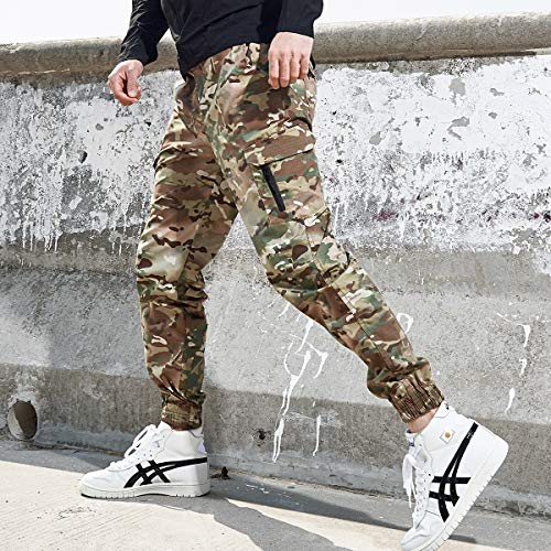 image for CARWORNIC Men's Camouflage Tactical Pants Waterproof Lightweight Ripst