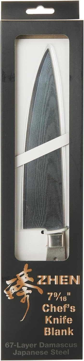 ZHEN Woodworking Project Kit Chef's Knife, Blade Blank, 8-1/4" L X 5/64"