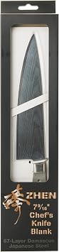ZHEN Woodworking Project Kit Chef's Knife, Blade Blank, 8-1/4 L X 5/64