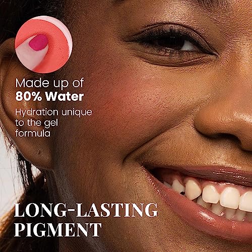 Paul & Joe Gel Blush, Bright And Buildable Blush Makeup, Water-Based Gel Makeup Blush With Hydrating Oils For Dewy, Radiant Finish, Garnet And Wine Red Cheek Tint, 05 Sommeliere, 0.71 Oz #TOP2
