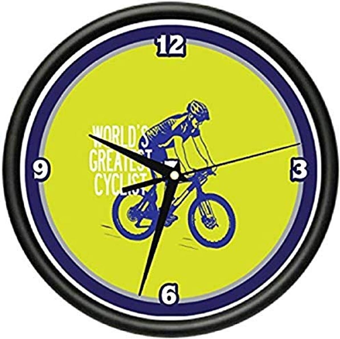 SignMission World's Greatest Cyclist Wall Clock Mountain Biking Sports Fan Gift