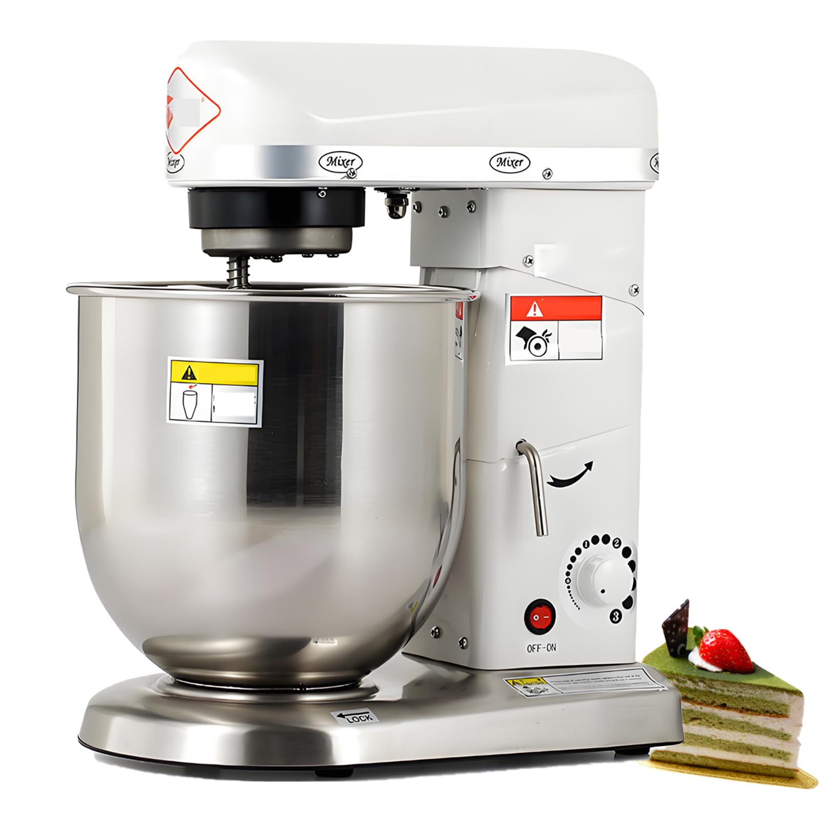 Impastatrice elettrica 3 in 1, 3 velocità, per ristorante e uso commerciale