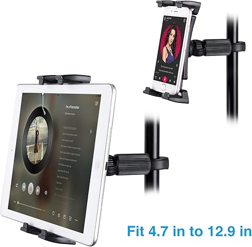 Miniatura 5 de Soportes de tableta para soportes de micrófono, se adapta a tabletas y teléfonos inteligentes de 4.7 a 12.9 pulgadas