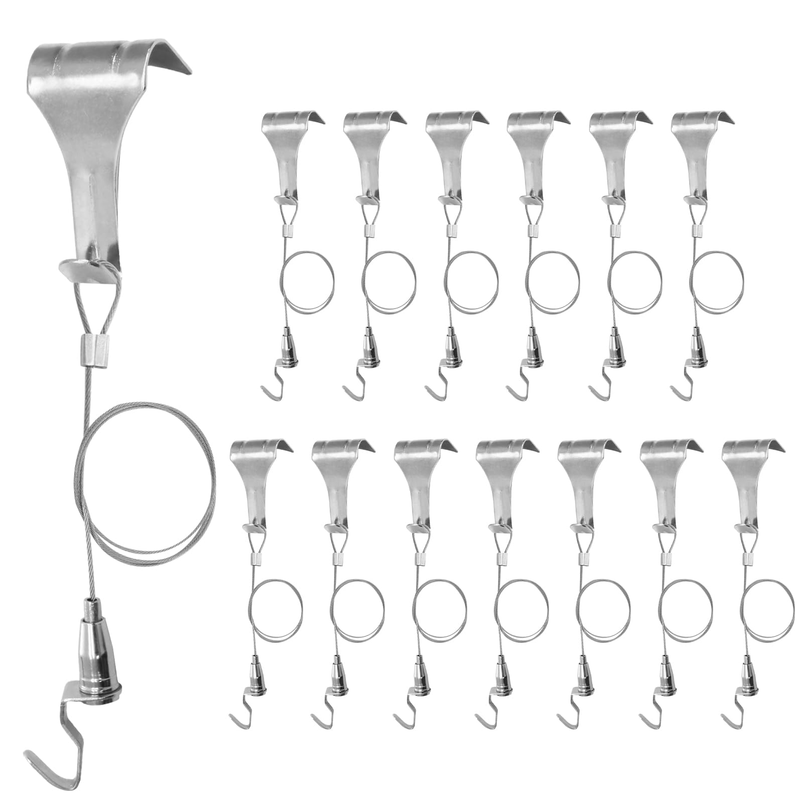 Câble de 1m avec boucle de suspension réglable et kit crochets robustes 30kg
