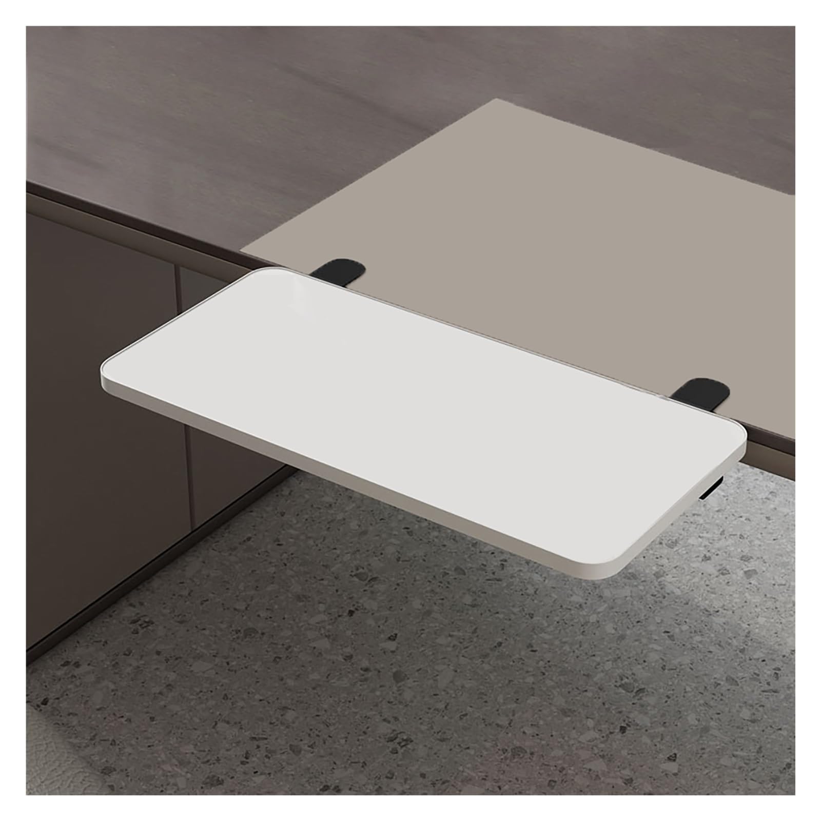 2 Supports D'Extension De Bureau Sans Perçage - Pliables, Acier - Pour Ajouter Une Tablette à Votre Bureau - 3
