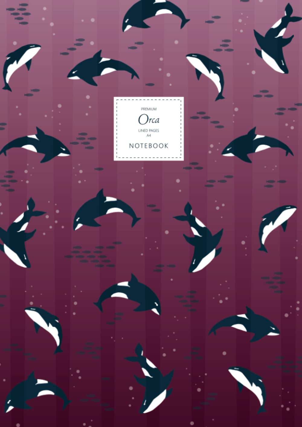 Orca Notebook - Lined Pages - A4 - Premium: (Coral Edition) Fun notebook 192 lined pages (A4 / 8.27x11.69 inches / 21x29.7cm)
