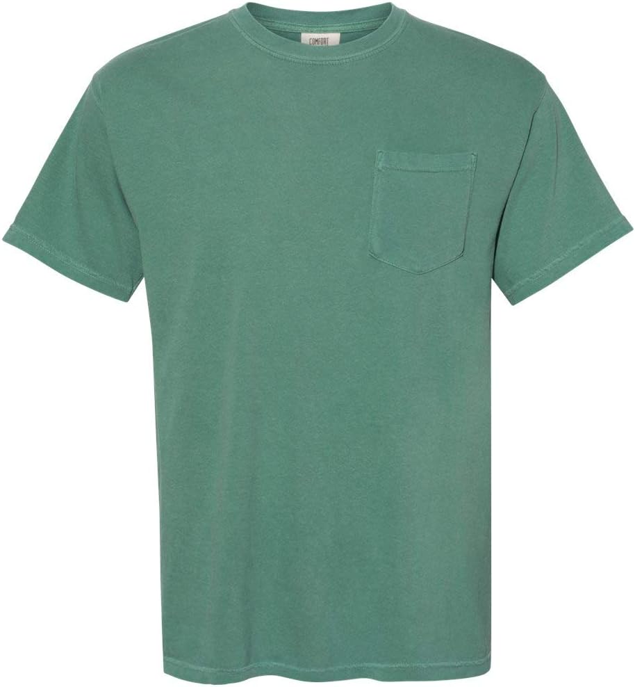 Comfort Colors Men's Adult Short Sleeve Pocket Tee, Style 6030 Light Green