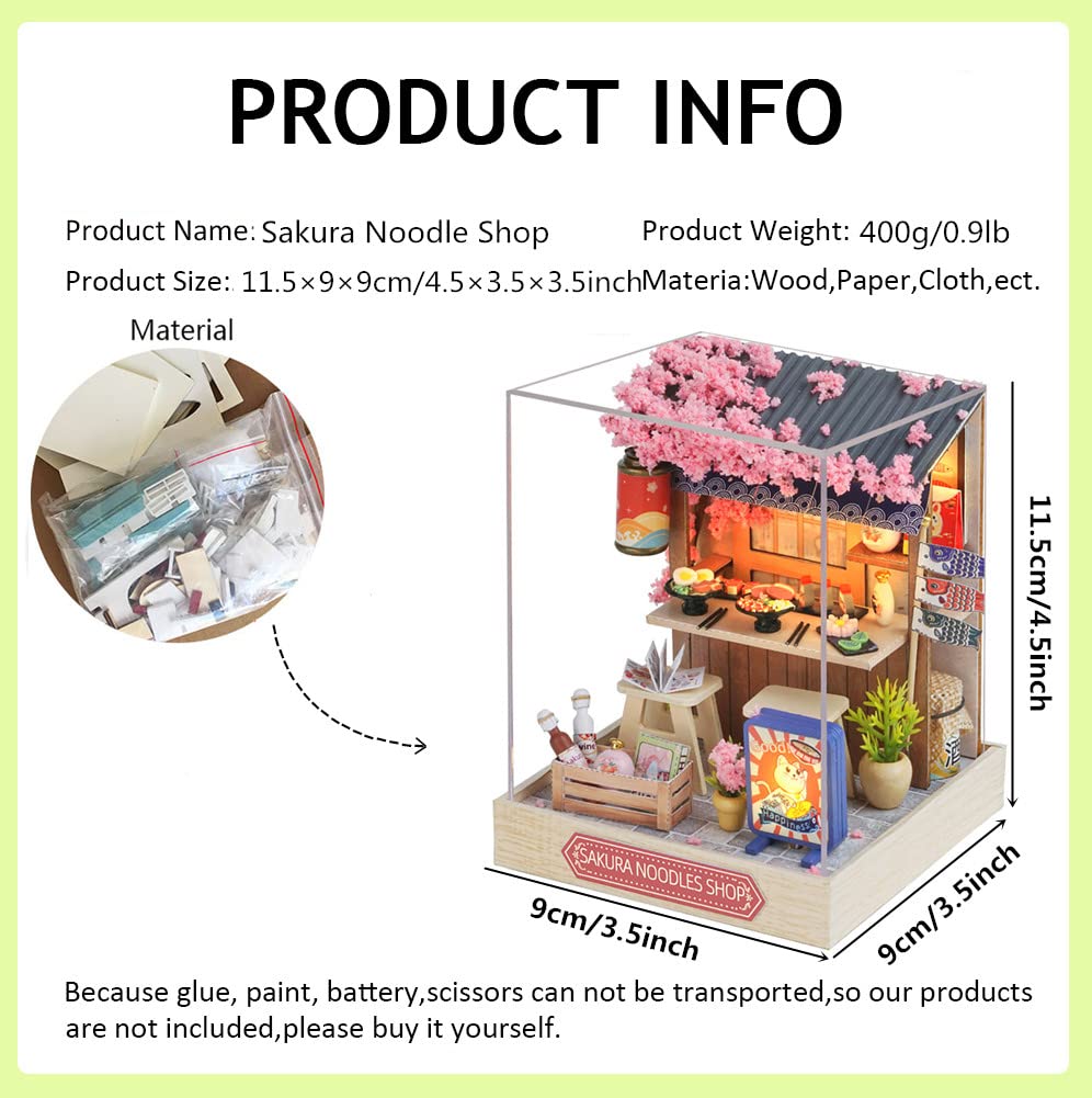 TOPBSFARNY DIY Poppenhuis Kit Creatieve Vergadering Miniatuur Landschap