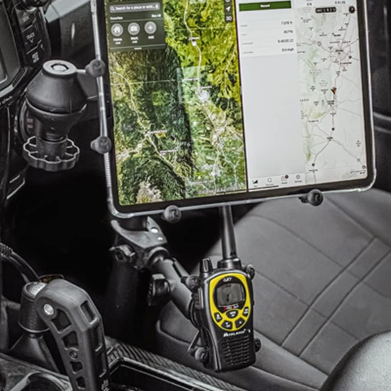 RAM MOUNTS X-Grip Small Phone Mount with RAM Tough-Claw Small Clamp Base RAM-B-400-HOL-UN7BU with Medium Arm for Motorcycle, ATV/UTV, Bike