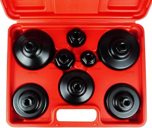 Miniatura 2 de Kit de herramientas de 9 piezas de llave de filtro de aceite incluye 1.063 in, 1.260 in, 1.417 in, 2.913 in, 2.976 in, 2.992 in, 3.386 in, 3.661 in