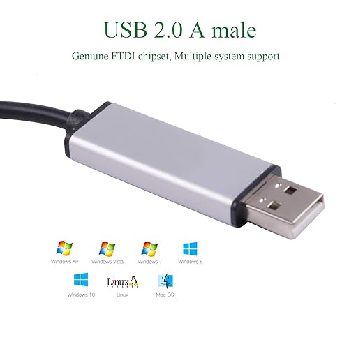 Miniatura 2 de Adaptador de interfaz USB a DMX RS485 Convertidor Serial 3PIN XLR LED DMX512 Freestyler Software PC a escenario Control de iluminación Cable de