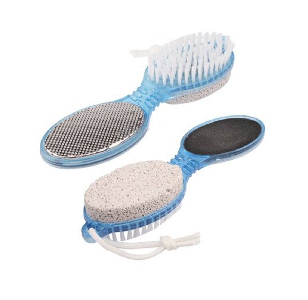 Oneness House 4 In 1 Multi Use Multicolour Plastic Pedicure Paddle Brush (Set of 2)