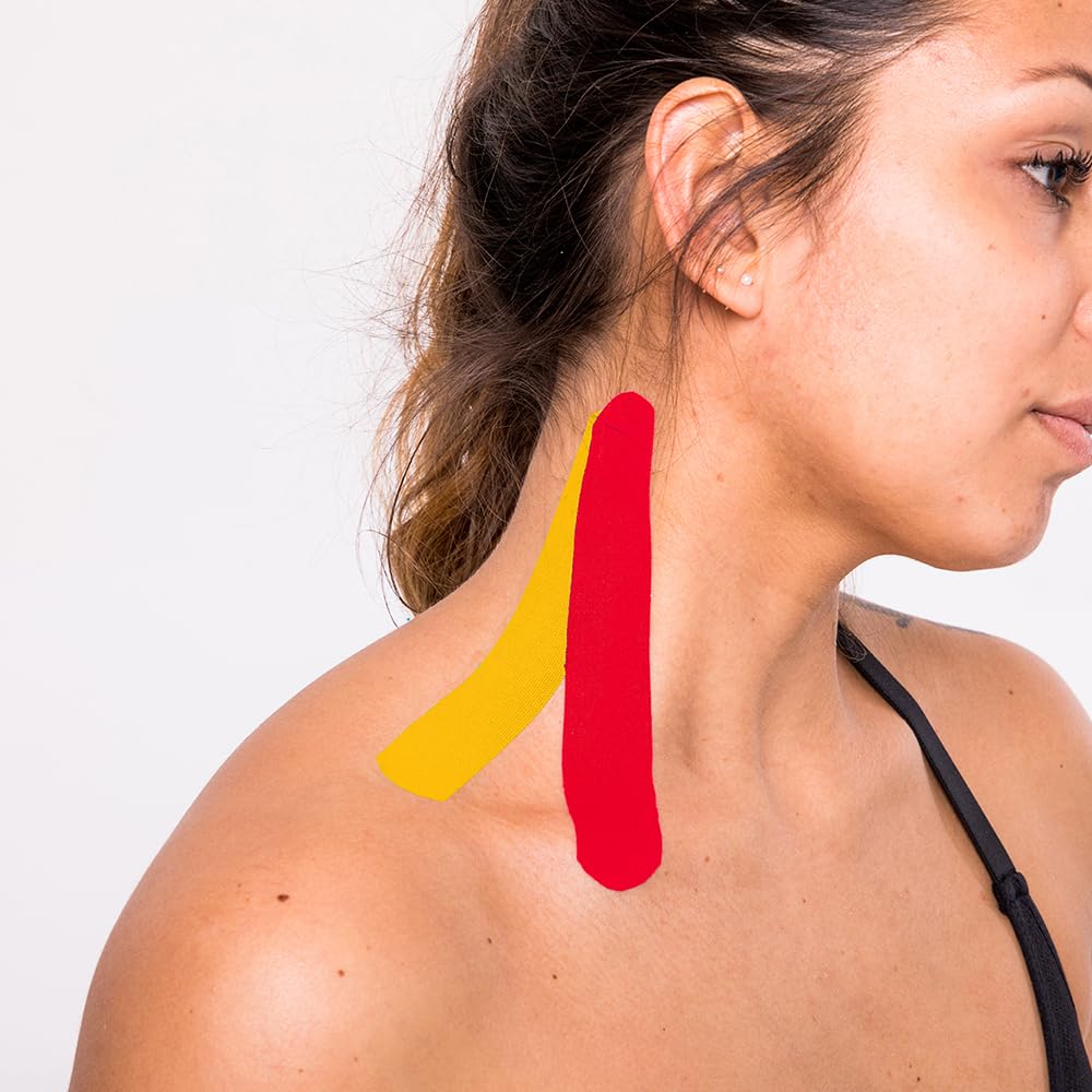 CureTape® Kinesiologie Tape (5 cm x 31,5 m) | Wasserfest und latexfreies Kinesiotapes | Kinesiotape mit TÜV-Zertifikat | Sporttape für den Profi | Physio Tape für Verletzungen & Beschwerden | Gelb