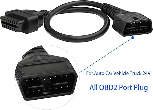 Miniatura 3 de iKKEGOL Cable de extensión completo de 16 pines OBD2 OBD II de macho a hembra, herramienta de diagnóstico, adaptador de conector de enchufe de