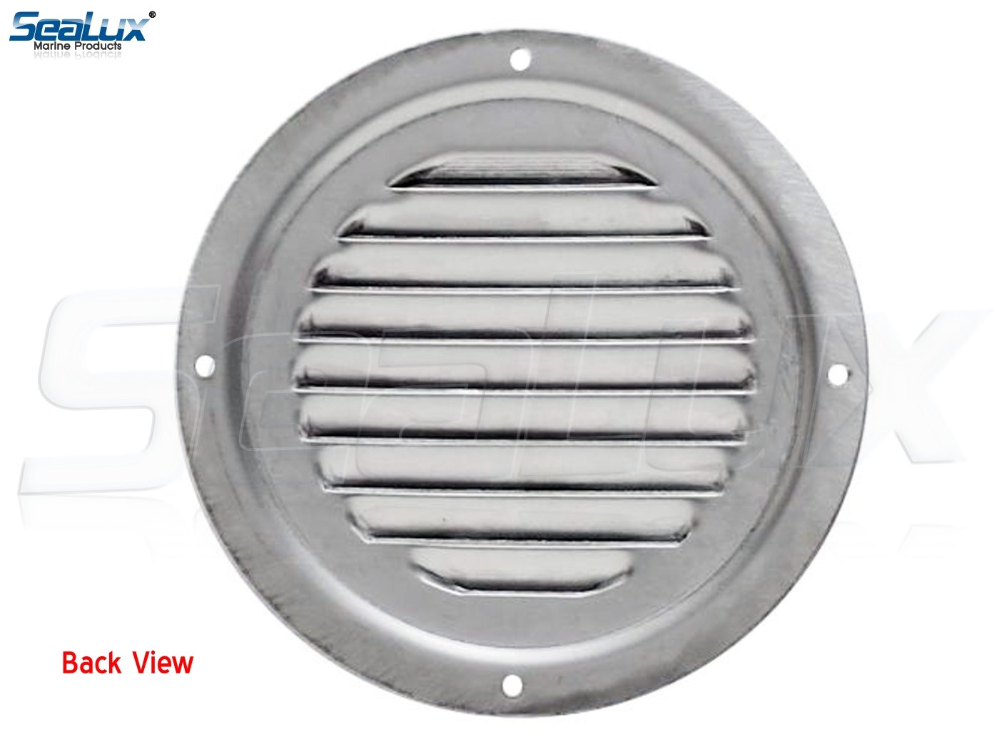 SeaLux Stainless Steel 4 Inch Marine Boat Engine Louvered Style Vent Cover
