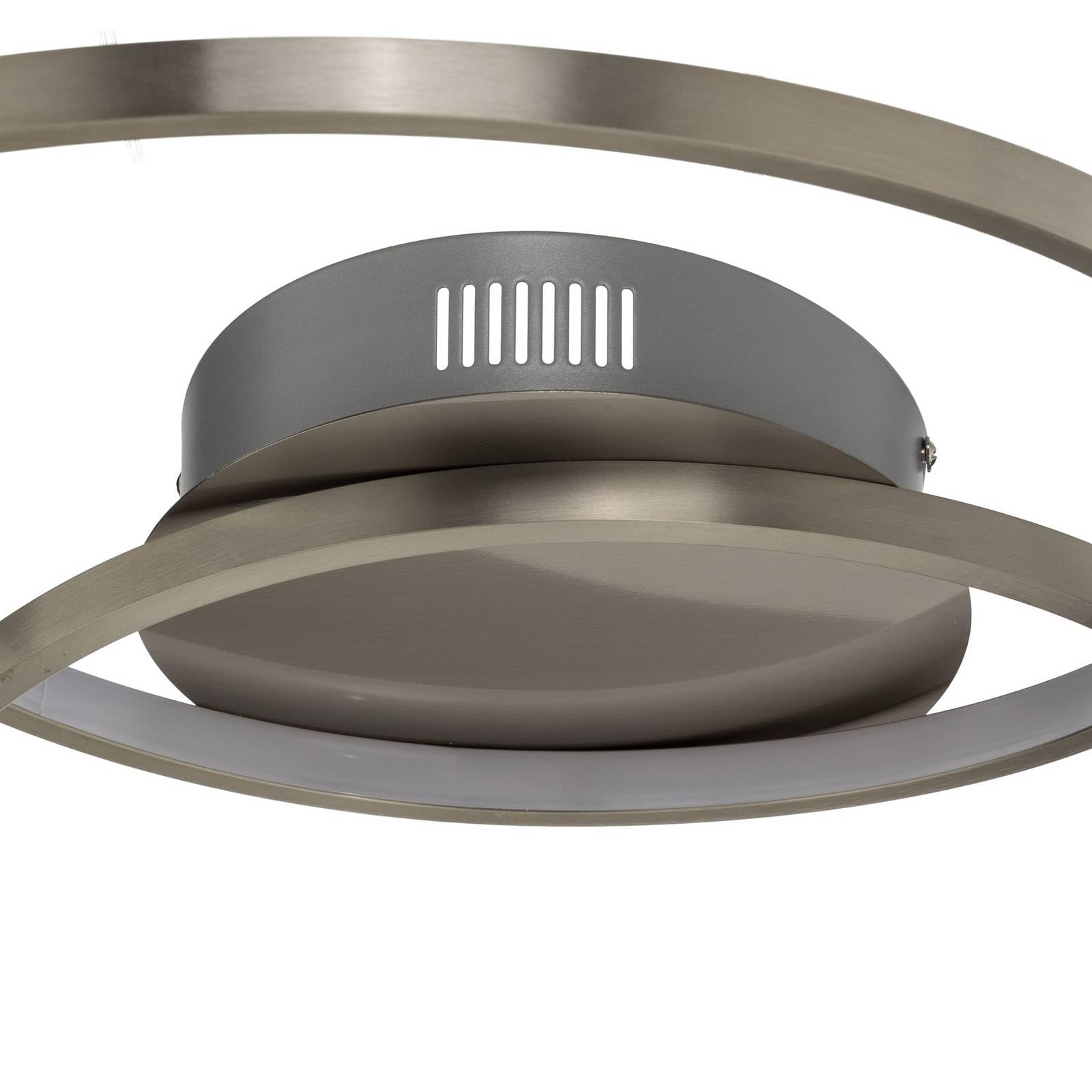 Lindby LED Deckenleuchte Joline dimmbar (Modern) in Alu aus Metall (1 flammig,) - Lampe Deckenlampe Wohnzimmerleuchte | Wohnzimmerlampe Modern 3000K Warmweiß für Wohnzimmer, Flur, Esszimmer