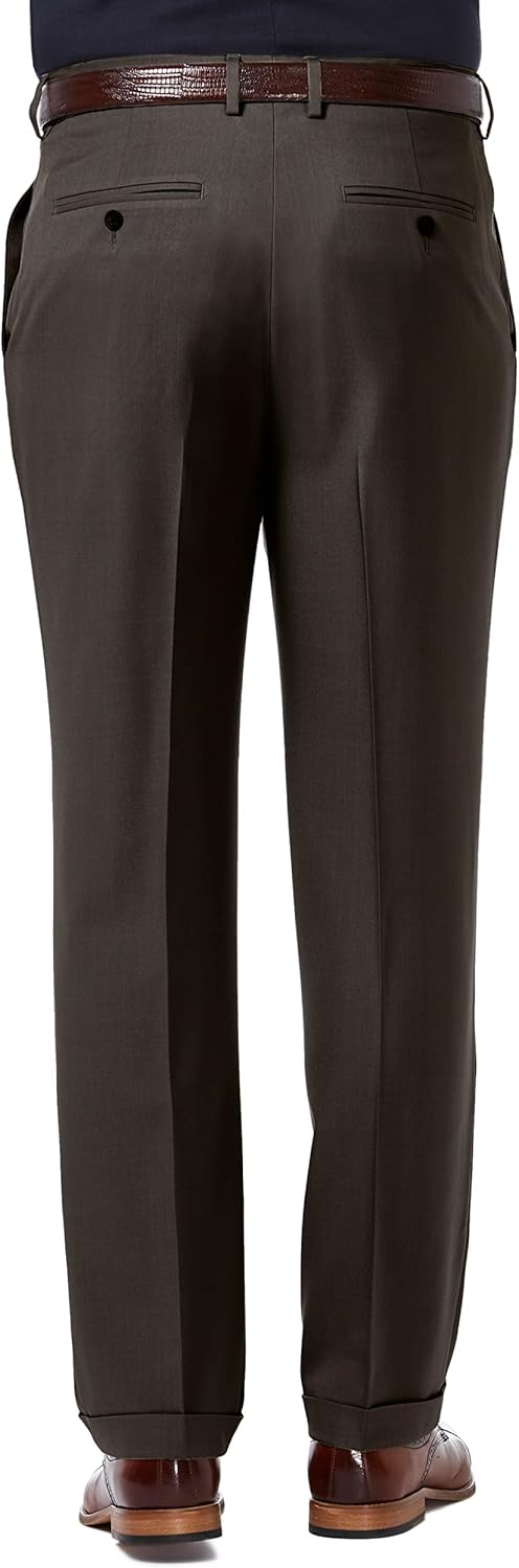 Haggar Men's Premium Comfort Classic Fit Pleat Front Pant Reg. and Big & Tall Sizes - Image 3