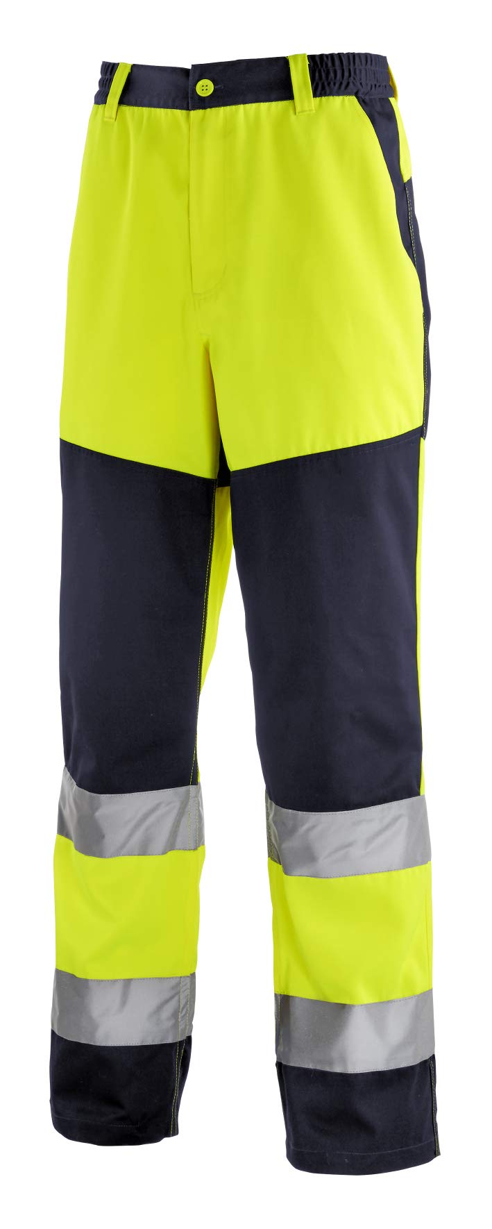 teXXor 4356-54 Rochester Pantalon haute visibilité, Jaune/bleu Marine, Taille 54