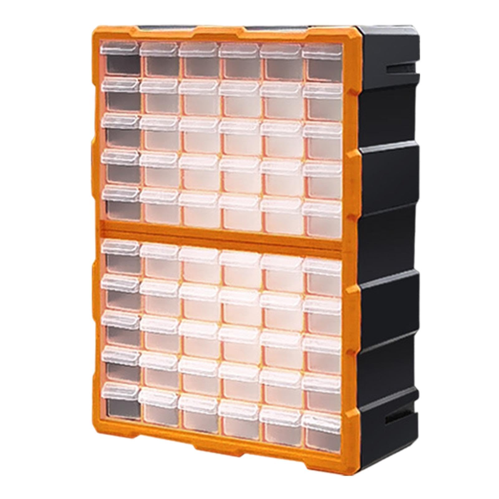 Armadietto portaoggetti multi cassetto con serrature, 60 scomparti, organizer per attrezzi per album di ritagli, materiali per hobby, bulloni, dadi, viti e hardware, design compatto per