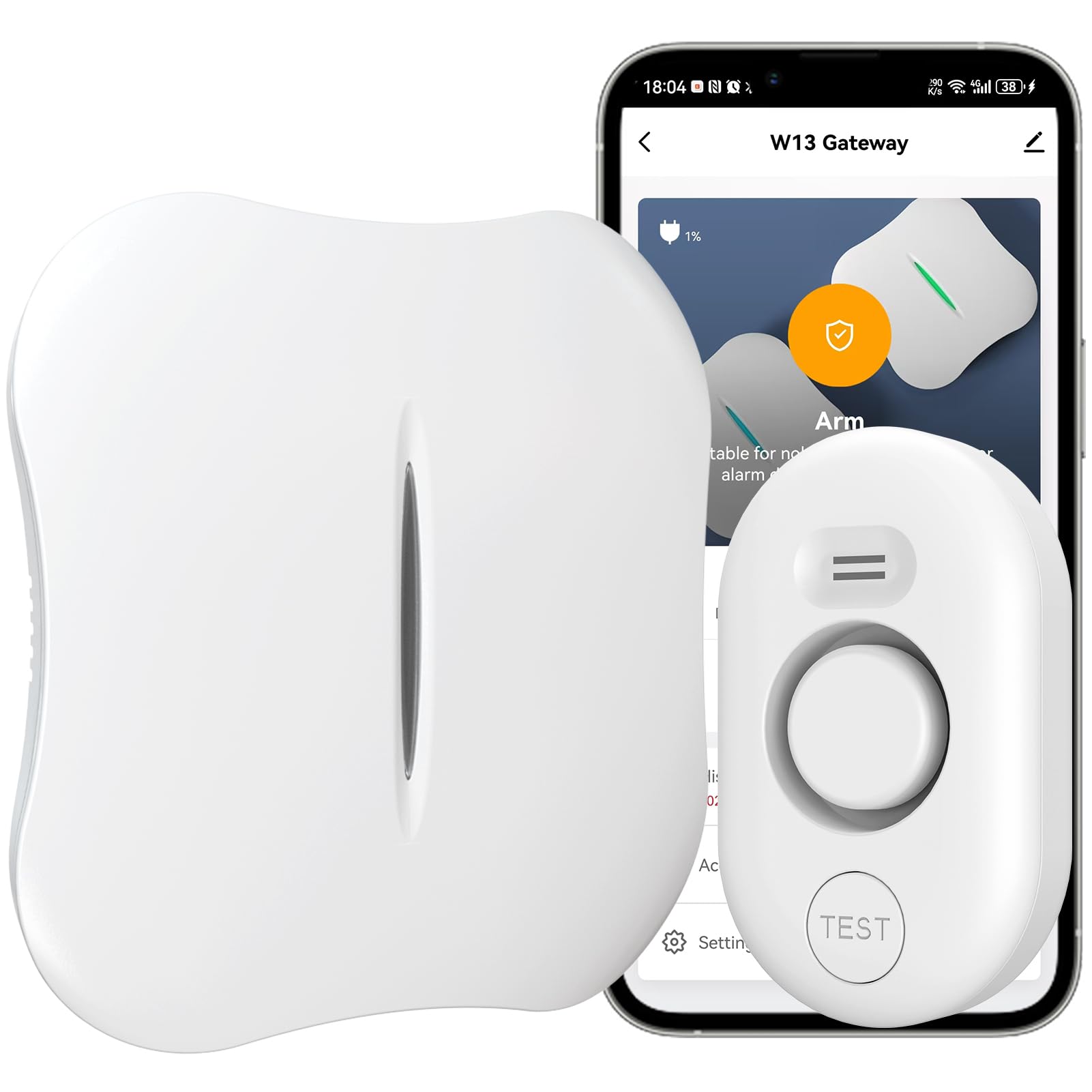 WiFi Water Leak Detector for Home with App Notification, 1 Gateway + 1 WD61 Sensor, 120dB Water Flood/Drip Alarm for Basement/Kitchen/Bathroom/Toilet/Laundry Room, Sink/Drain/Pipe/Faucet Leakage Alert