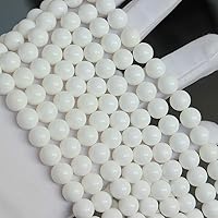 Vista 121 de MJDCB Natural Multicolor Volcanic Lava Stone Round Loose Stone Beads DIY for Jewelry Bracelet Making 15" (6mm, White)