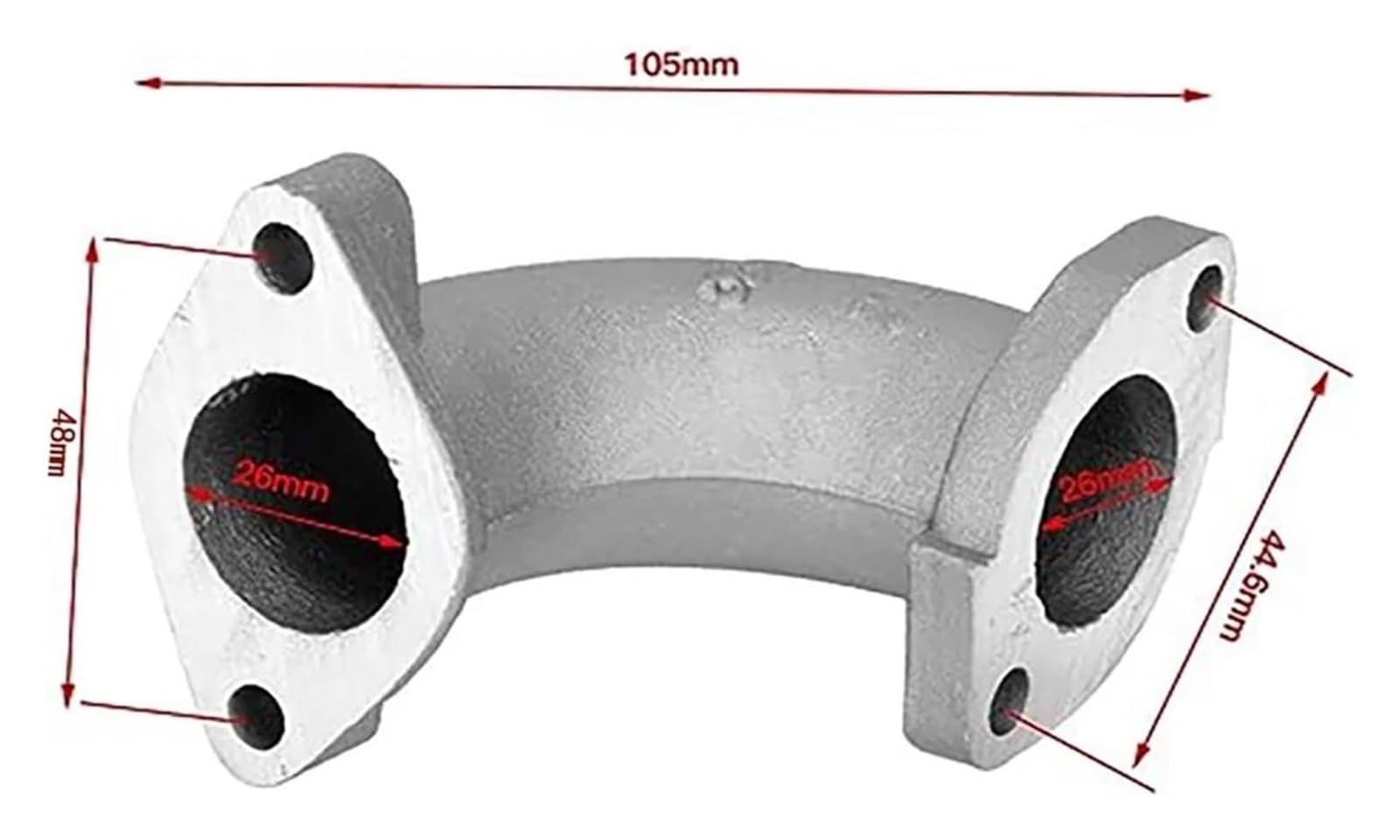 2T 4T Kit De Carburador para Motocicleta con Brida PE Y Tubo Entrada Curva Juego Codos Aire Frío Inyectores Carburador Repuesto Moto(22mm Black Kit)