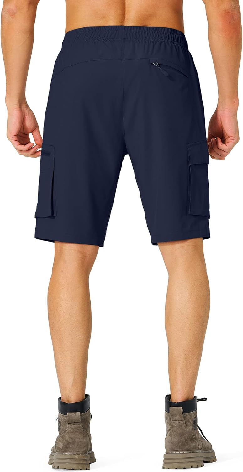 Men's Hiking Cargo Shorts Quick Dry Lightweight Summer Travel Shorts with Zipper Pockets for Camping Fishing Golf - Image 3