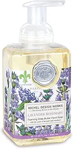 Michel Design Works Lavender Rosemary Foaming Hand Soap with Dispenser, 17.8 Fl oz