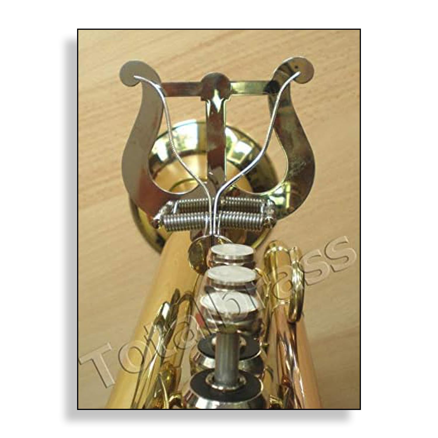 Soundman® Leggio per Tromba (Lyre 3rd Valve Slide) Marching Lyre Music Stand - Nichelata