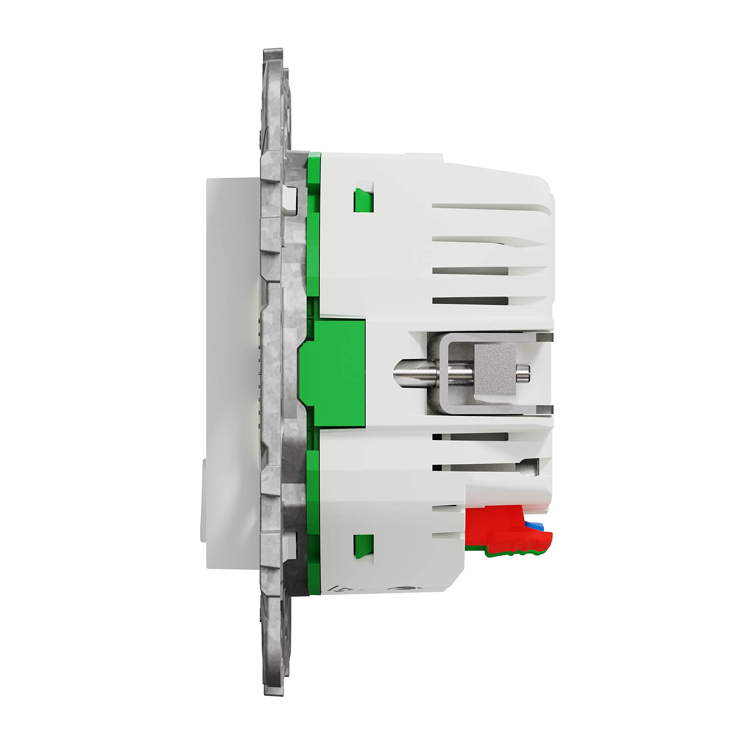 Schneider Electric - Wiser Unica - Prise 2P+T connectée - 16A - zigbee - Blanc - NU555918