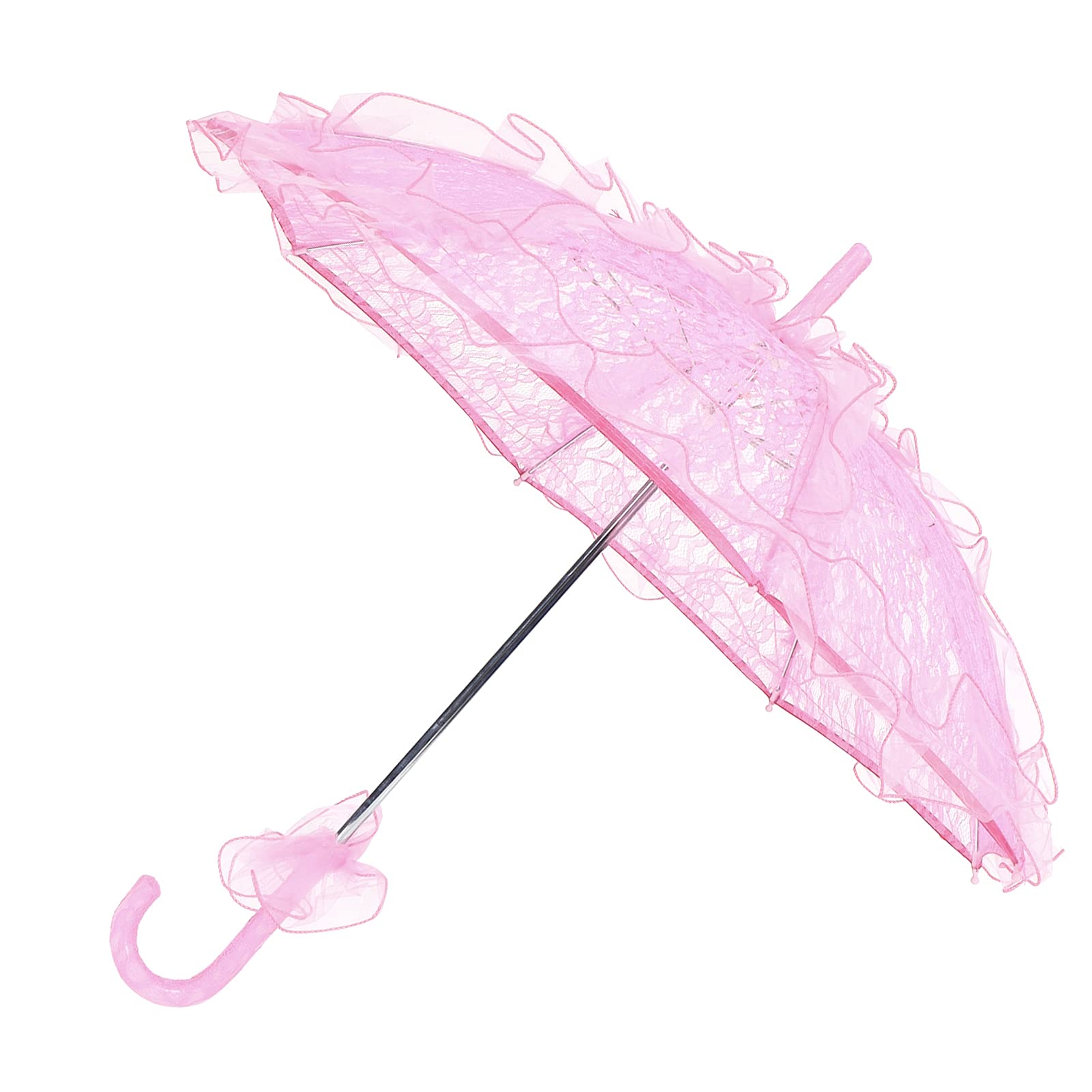 Ejoyous Parasol ślubny Koronkowy Parasol z Koronki 22,2 X 22,2 Cala Składany, Ręcznie Mocowany żebra Dekoracyjny Rekwizyt do Zdjęcia dla Fotografii Weselnej Panny Młodej